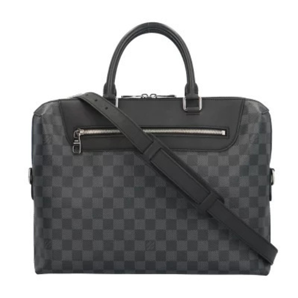 Louis Vuitton Porte Documents Jour NM Damier Graphite Black Briefcase Canvas